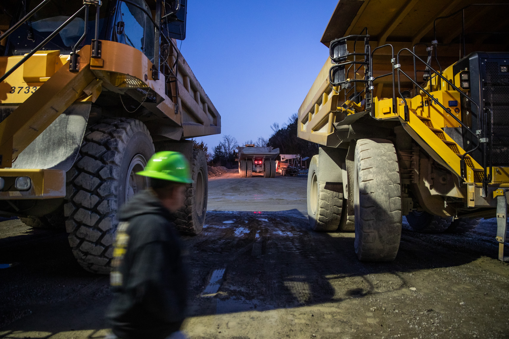 Mining haul truck in operation
