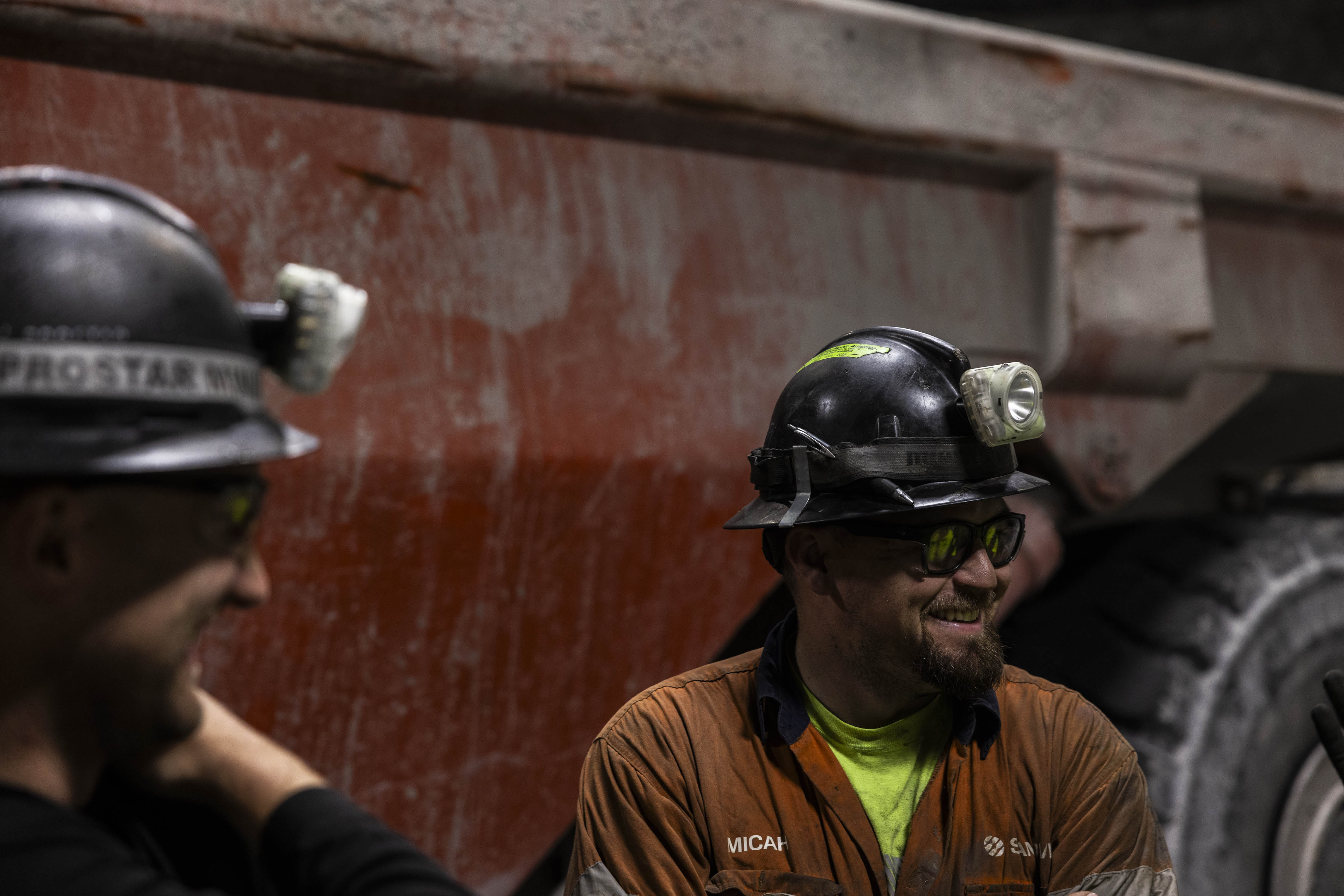 Active underground mine development face