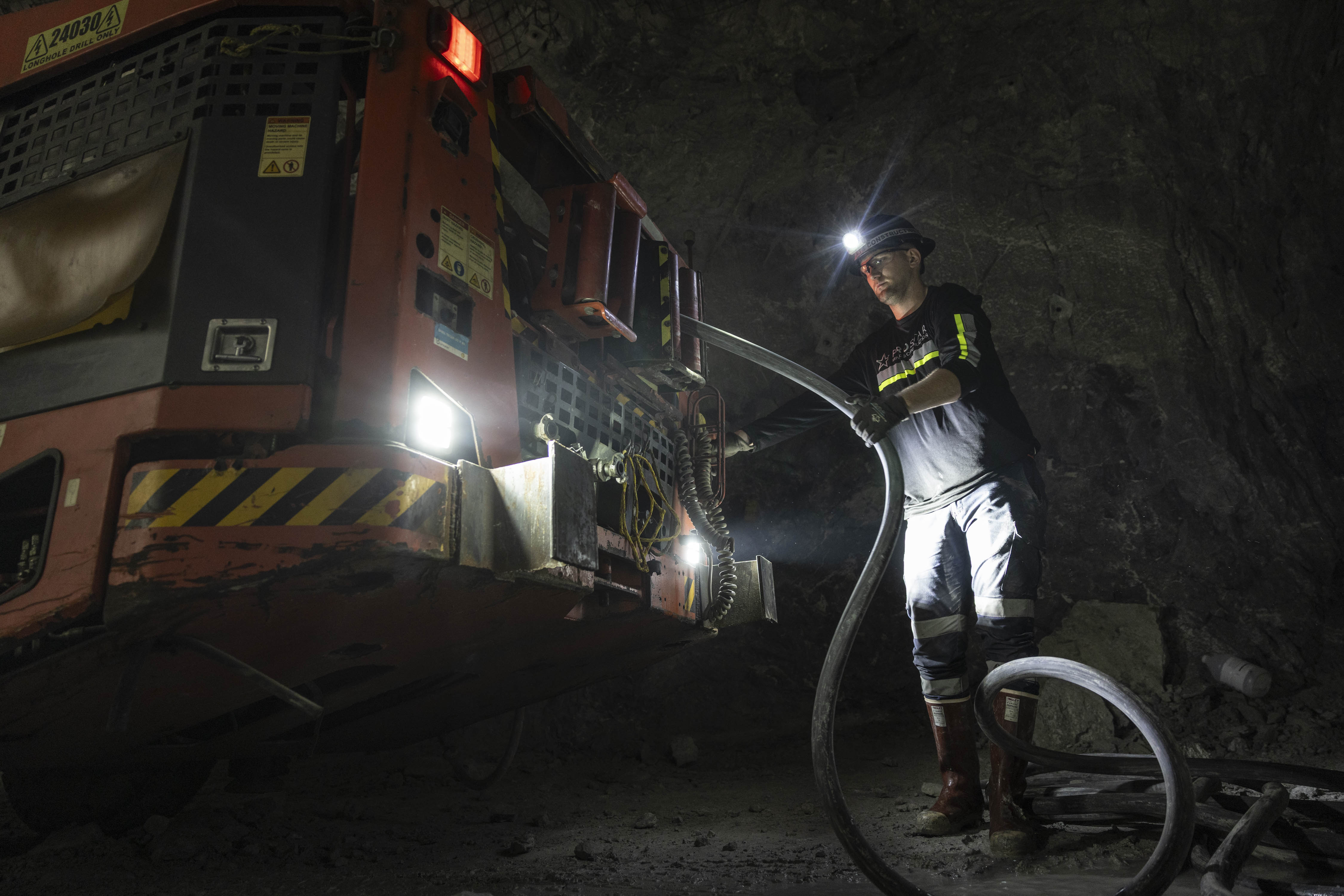 Underground access route on a mine development site